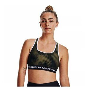 Under Armour Womens Mid Crossback Printed Sports Bra M Camo Workout Training NWT